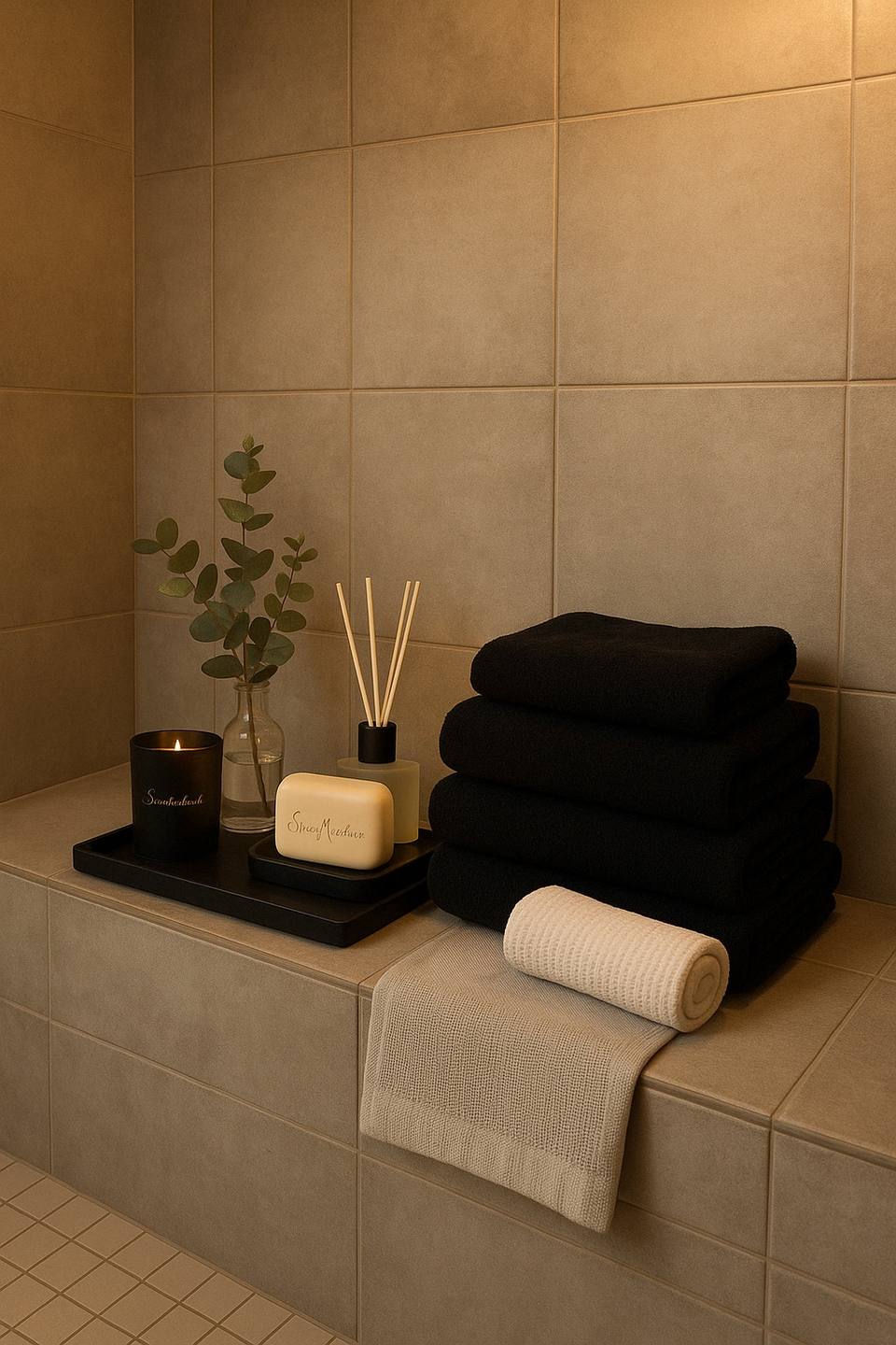 Casa de banho principal com sauna privada