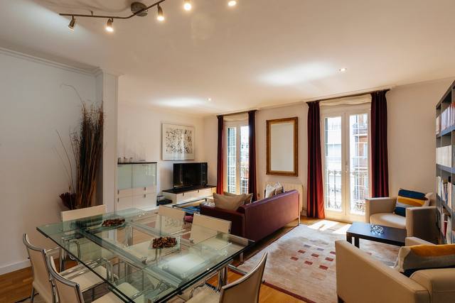 Living area opening towards balcony