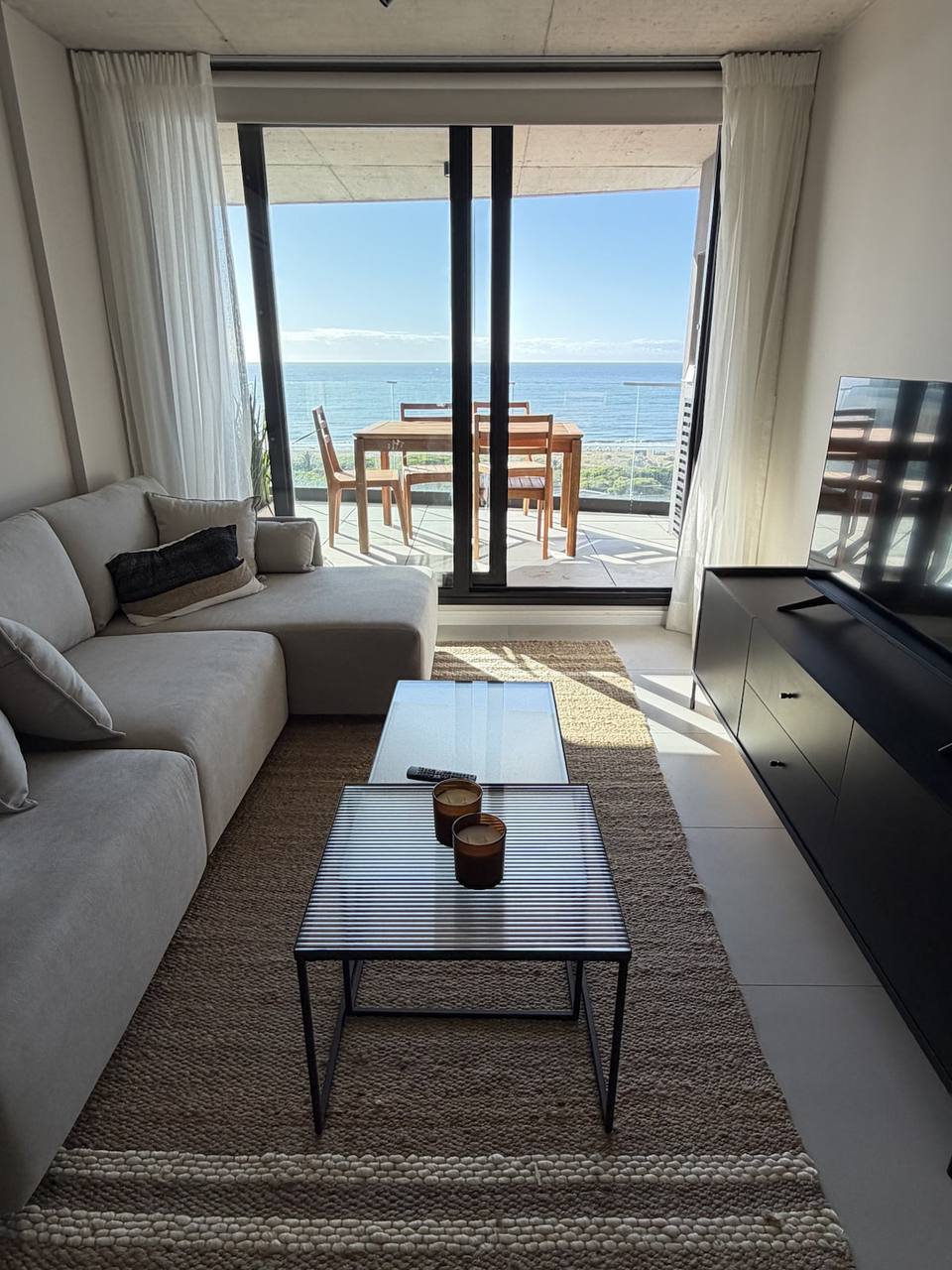 Living room with sofa and television