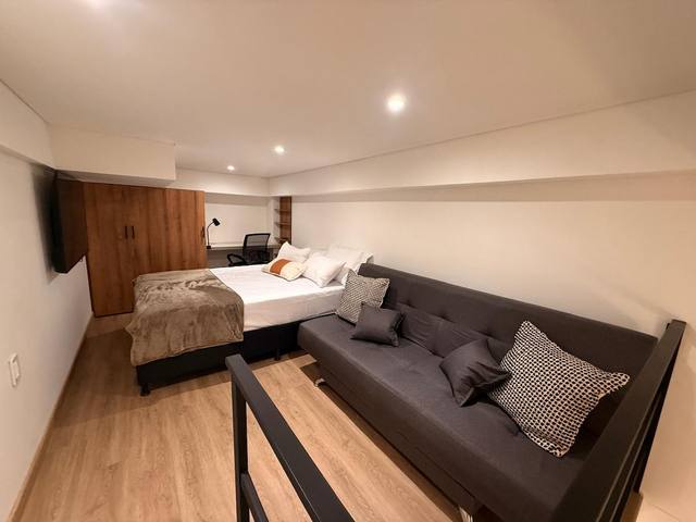 Master bedroom with workspace