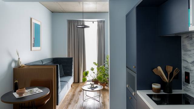 Integrated living and rest area
