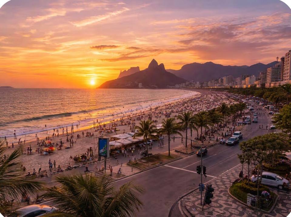 Moderno apartamento en Ipanema con piscina y sauna