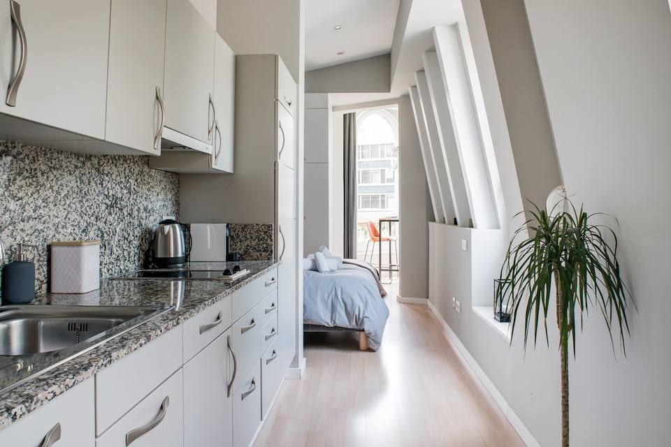 Estudio con cocina en el centro de Barcelona