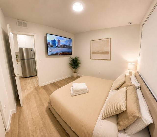 Quarto principal com cama Queen