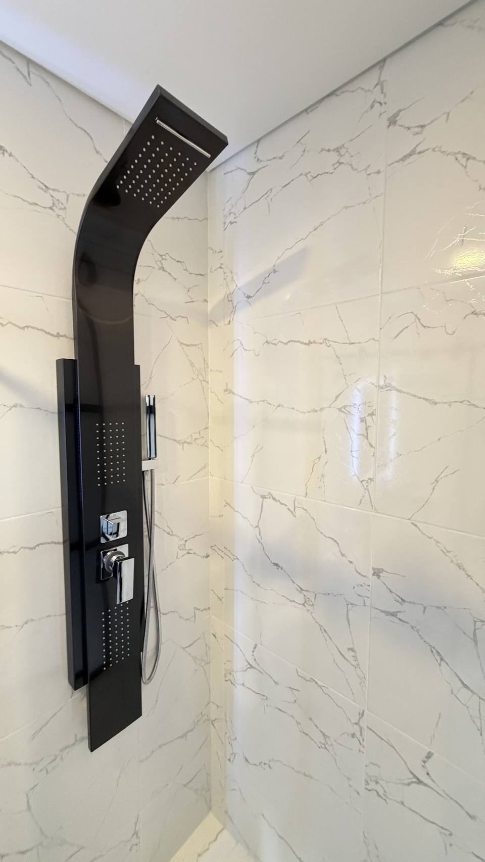 Luxury bathroom with marble finishes